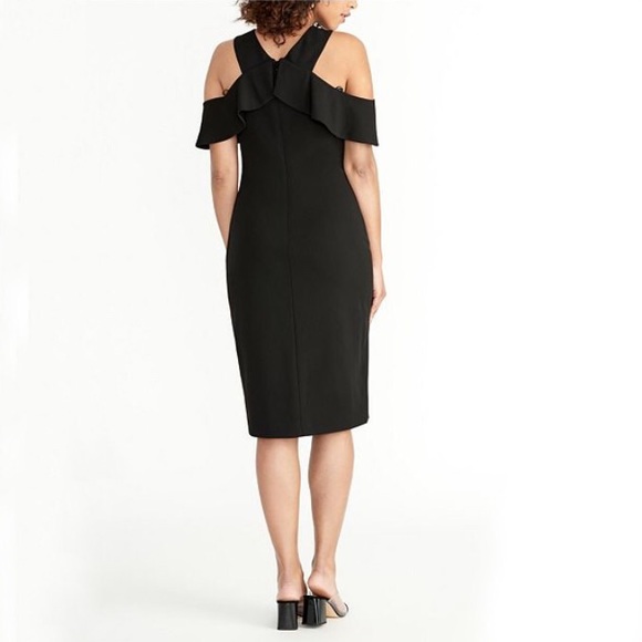 Rachel Roy Cold Shoulder Ruffle Halter Dress - Picture 2 of 3